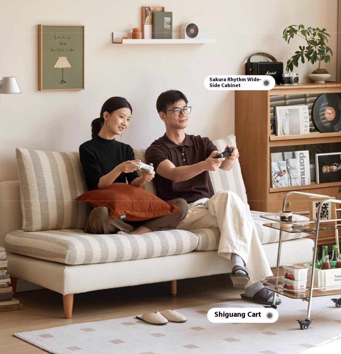 Natural, healthy Cotton Linen Fabric Sofa