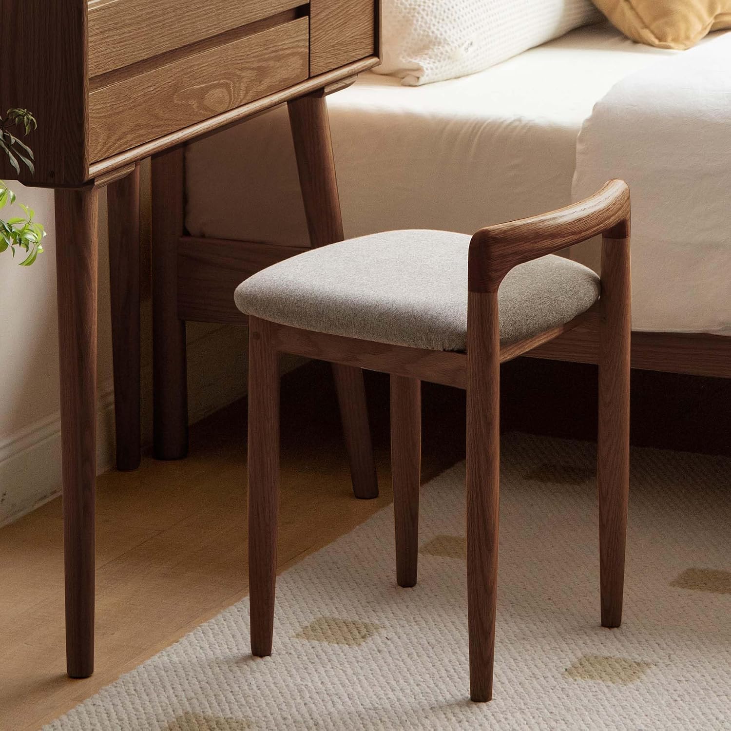 Beech, Oak Solid Wood Makeup Stool