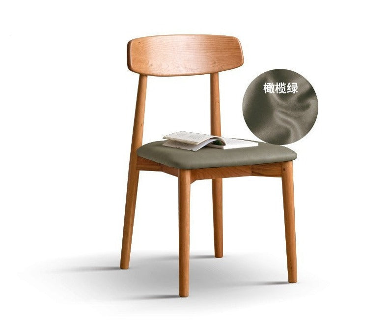 2 pcs set- solid wood dining chair simple modern-
