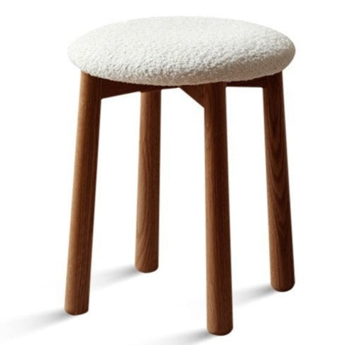 Bblack Walnut, Oak, Cherry, Beech, Sandalwood Solid Wood Makeup Stool