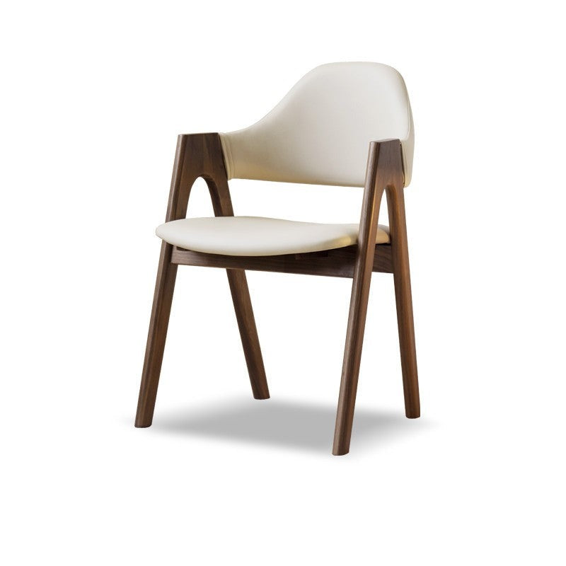 Black walnut, Ash, Oak Solid Wood Chair with soft fabric/leather back*
