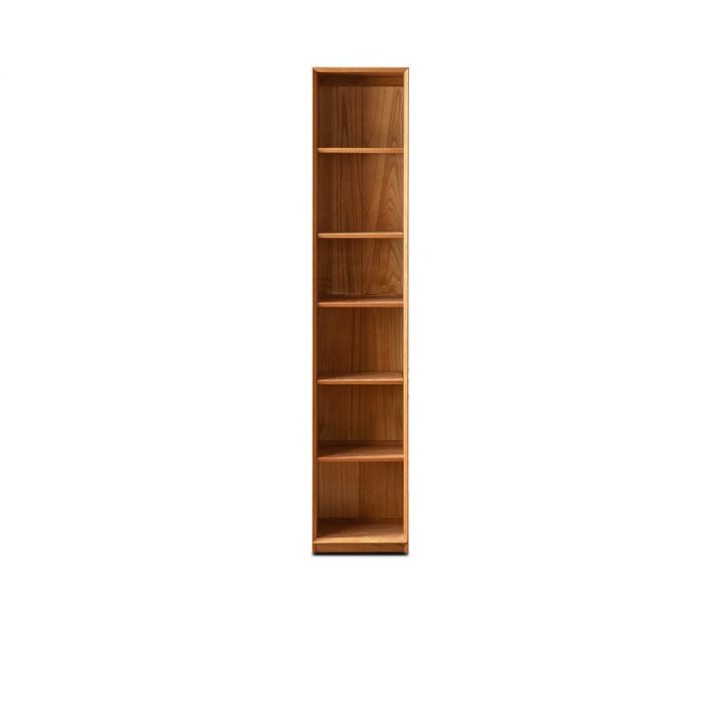 Cherry Wood Combination Bookcase Floor Shelf Glass Door Bookcase