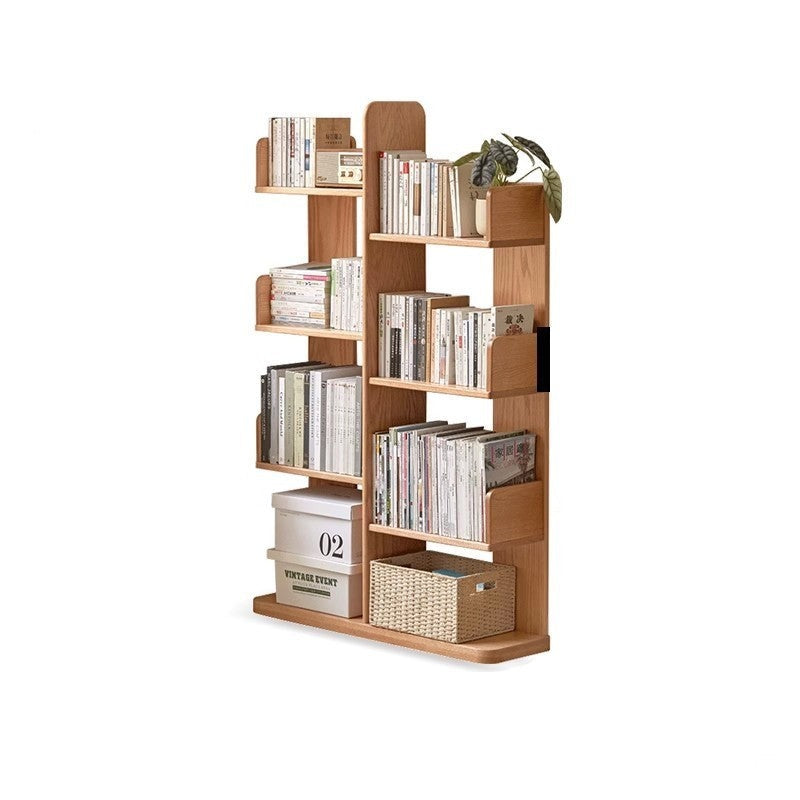 Oak Solid Wood Floor-Standing Bookshelf
