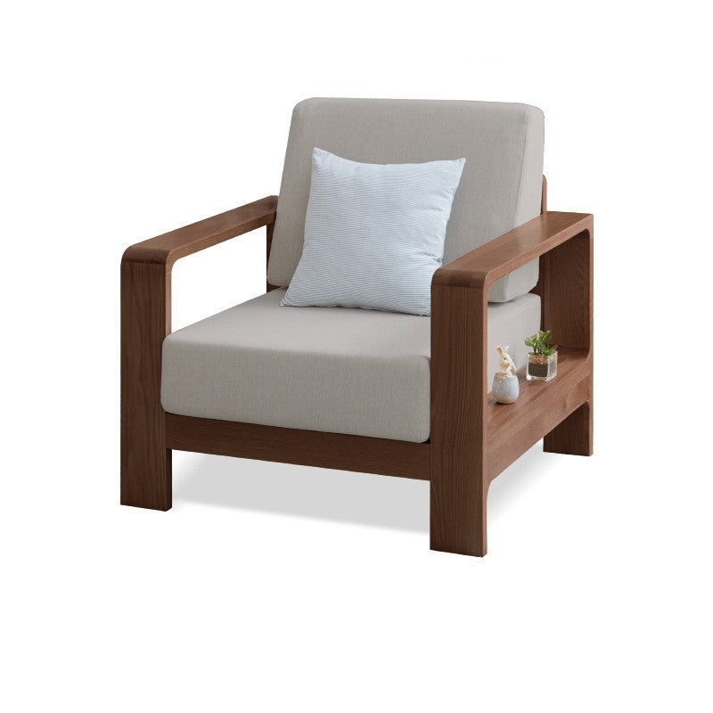 Oak, Poplar, Rubberwood, Beech Solid Wood Modern Fabric Sofa.