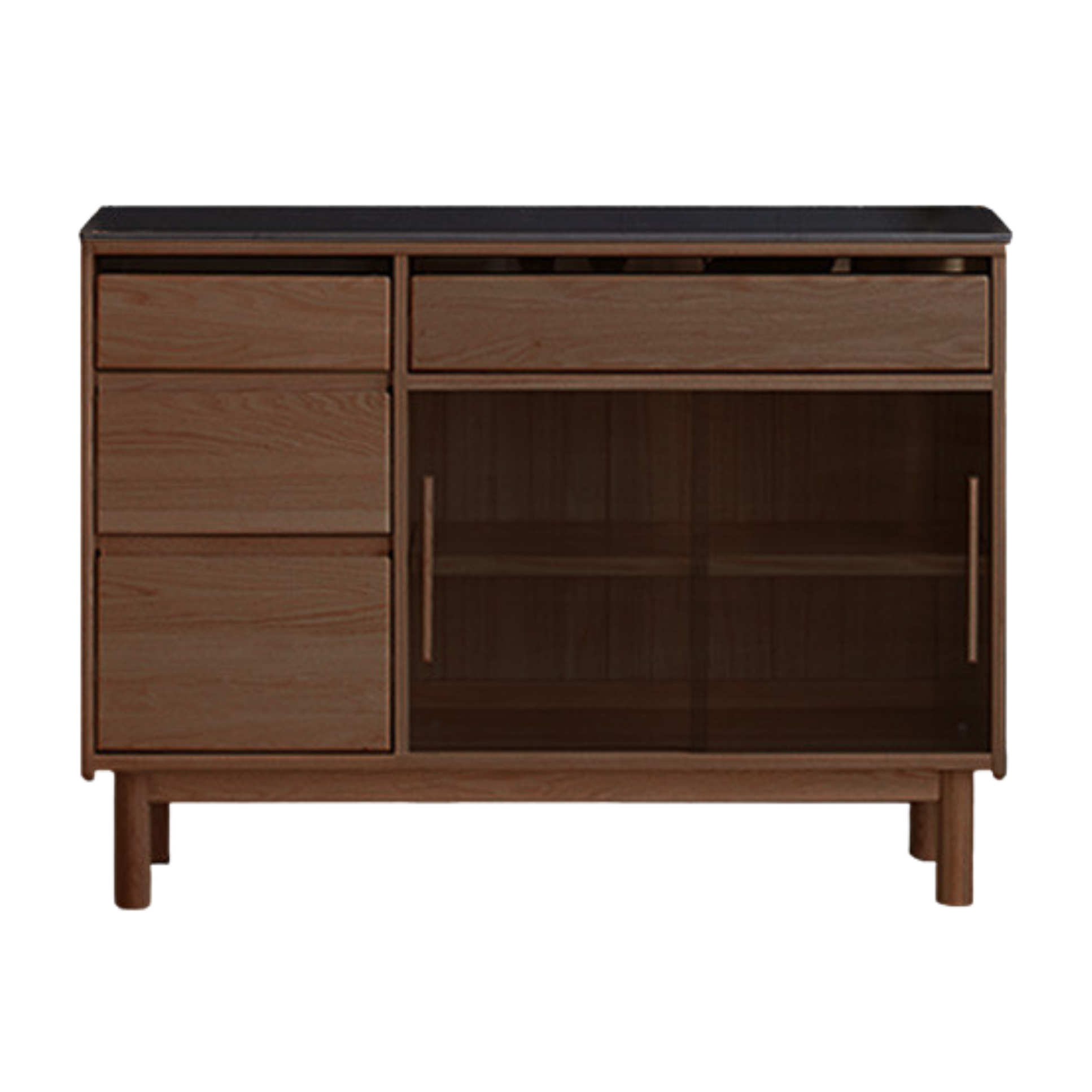 Oak, Ash Solid Wood Modern Rock Board Sideboard
