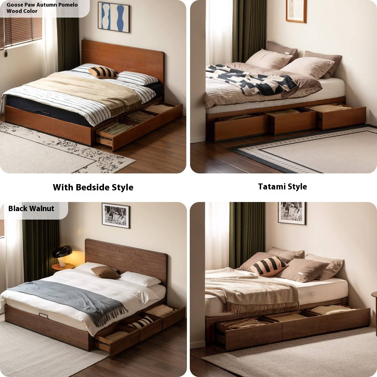 Poplar Solid Wood Bauhaus Box Bed