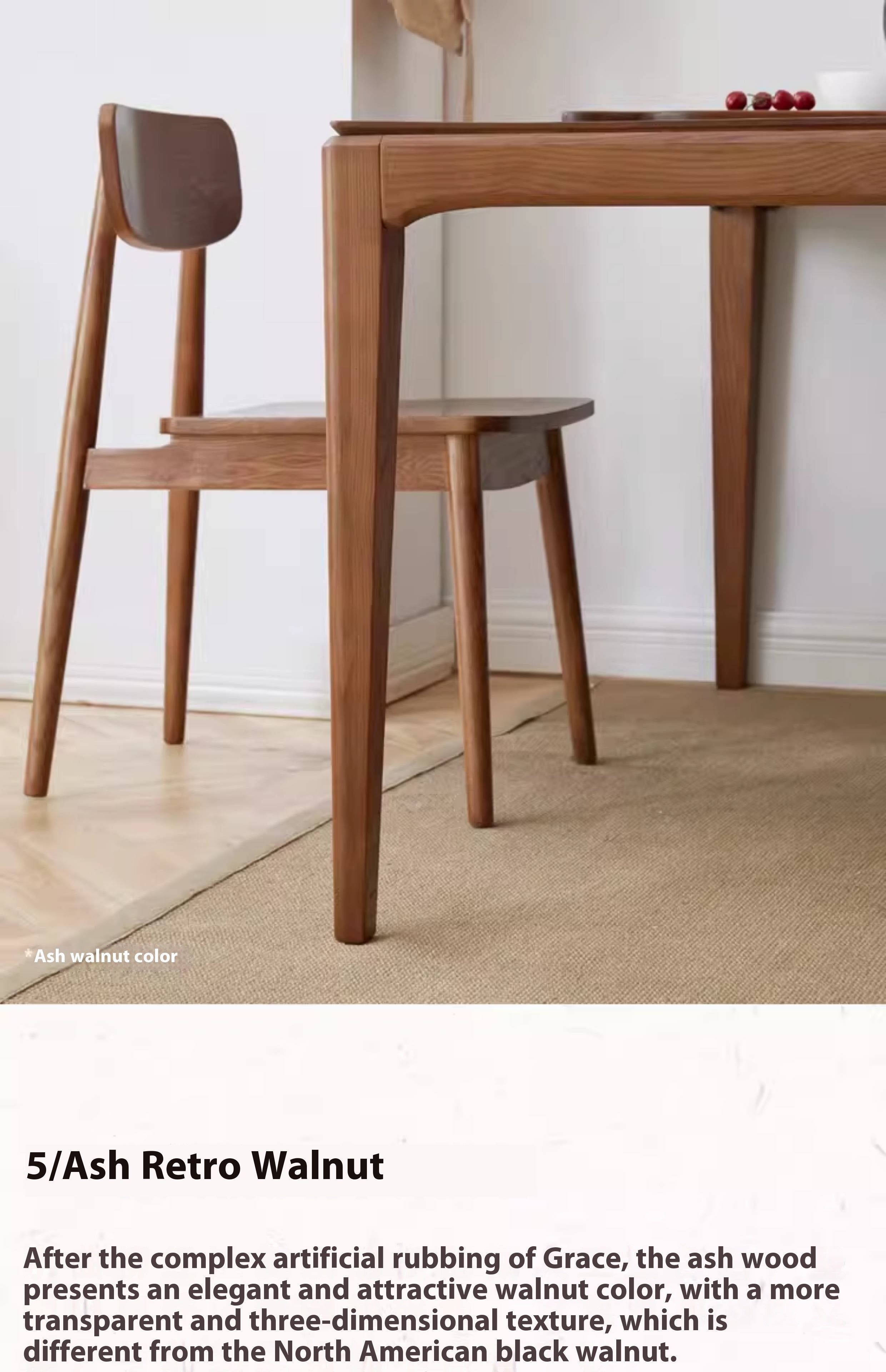 Black Walnut, Ash Solid Wood Modern Light Luxury Nordic Dining Table