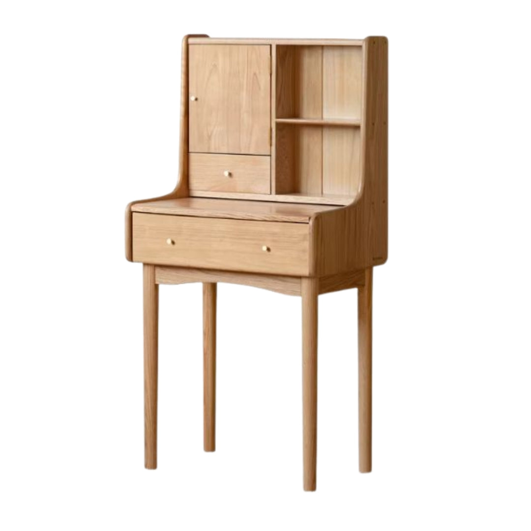 Oak Solid Wood, Solid Rubberwood Dressing Table, Makeup Table