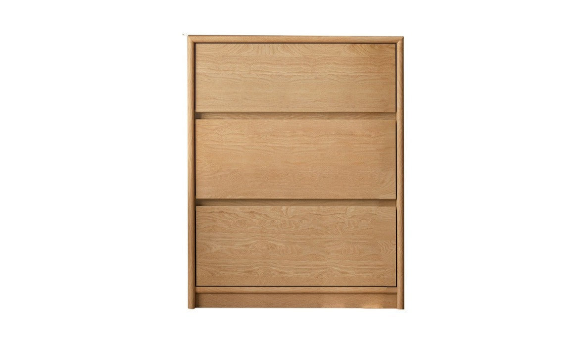 Poplar, Oak Solid Wood Telescopic Dressing Table Three Drawers.