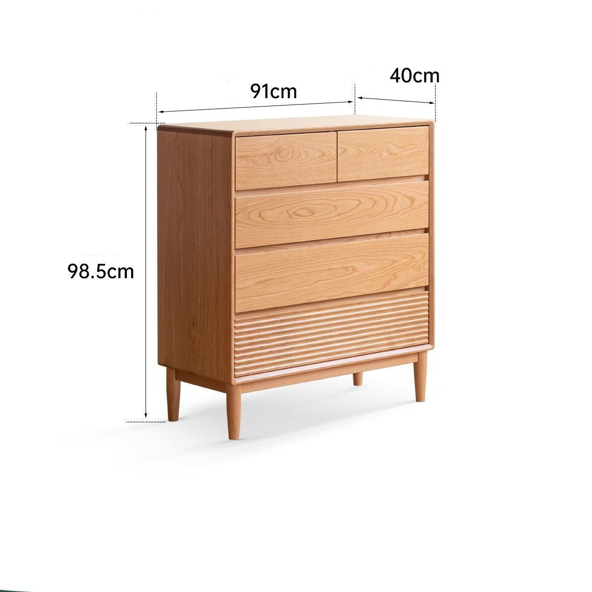 Cherry Solid Wood Chest of Drawers, Drawer Cabinet