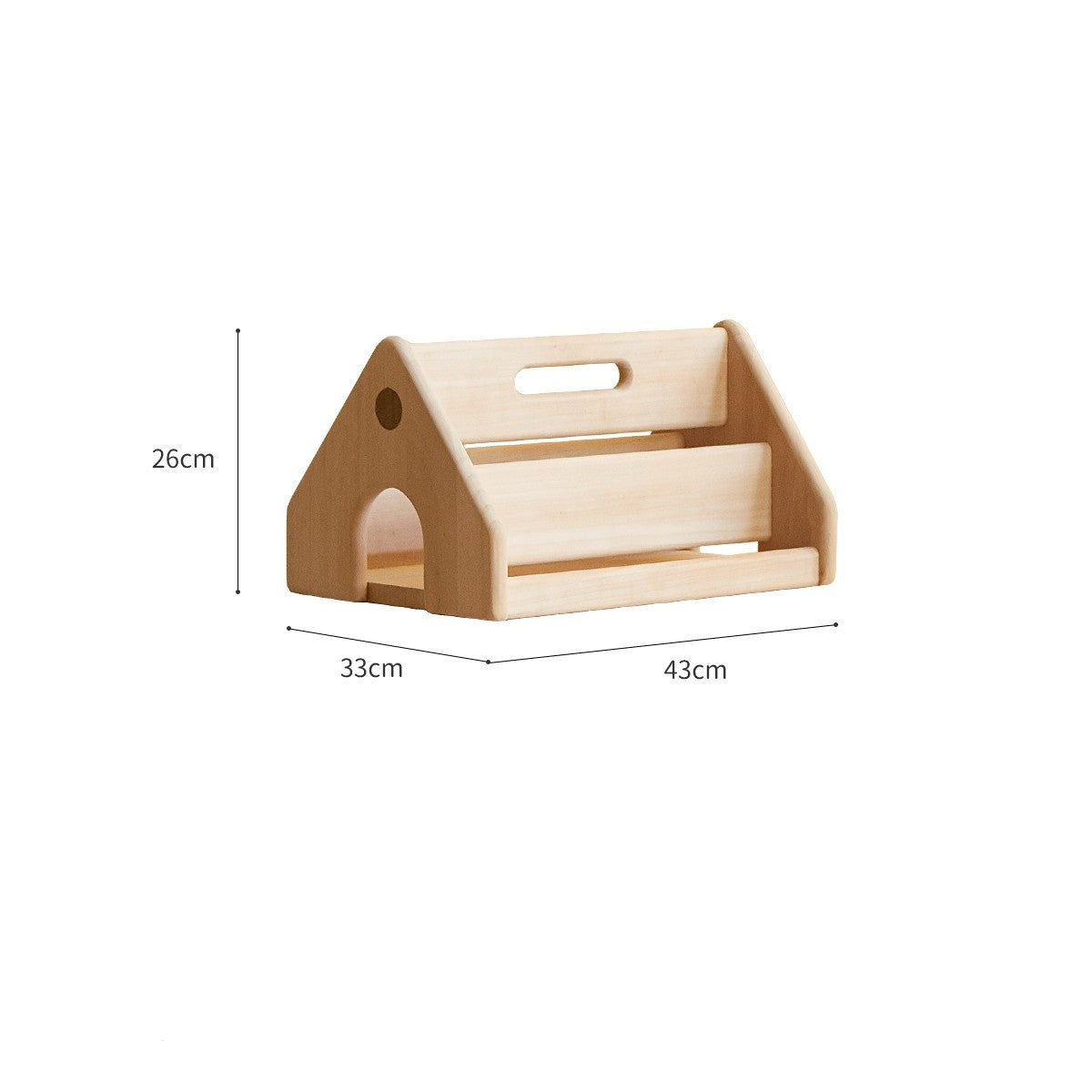 Poplar Solid Wood Children's Storage Rack Montessori Toy Storage