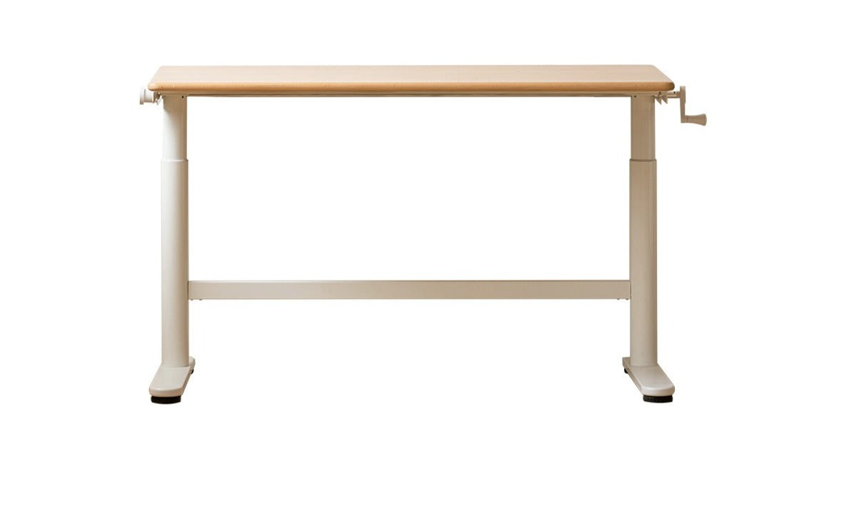 Hand-cranked lifting table board shelf DIY Beech solid wood"