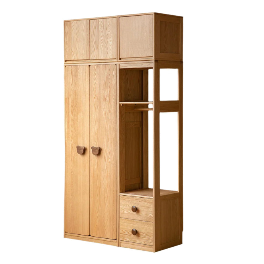 Oak Solid Wood Kids Wardrobe