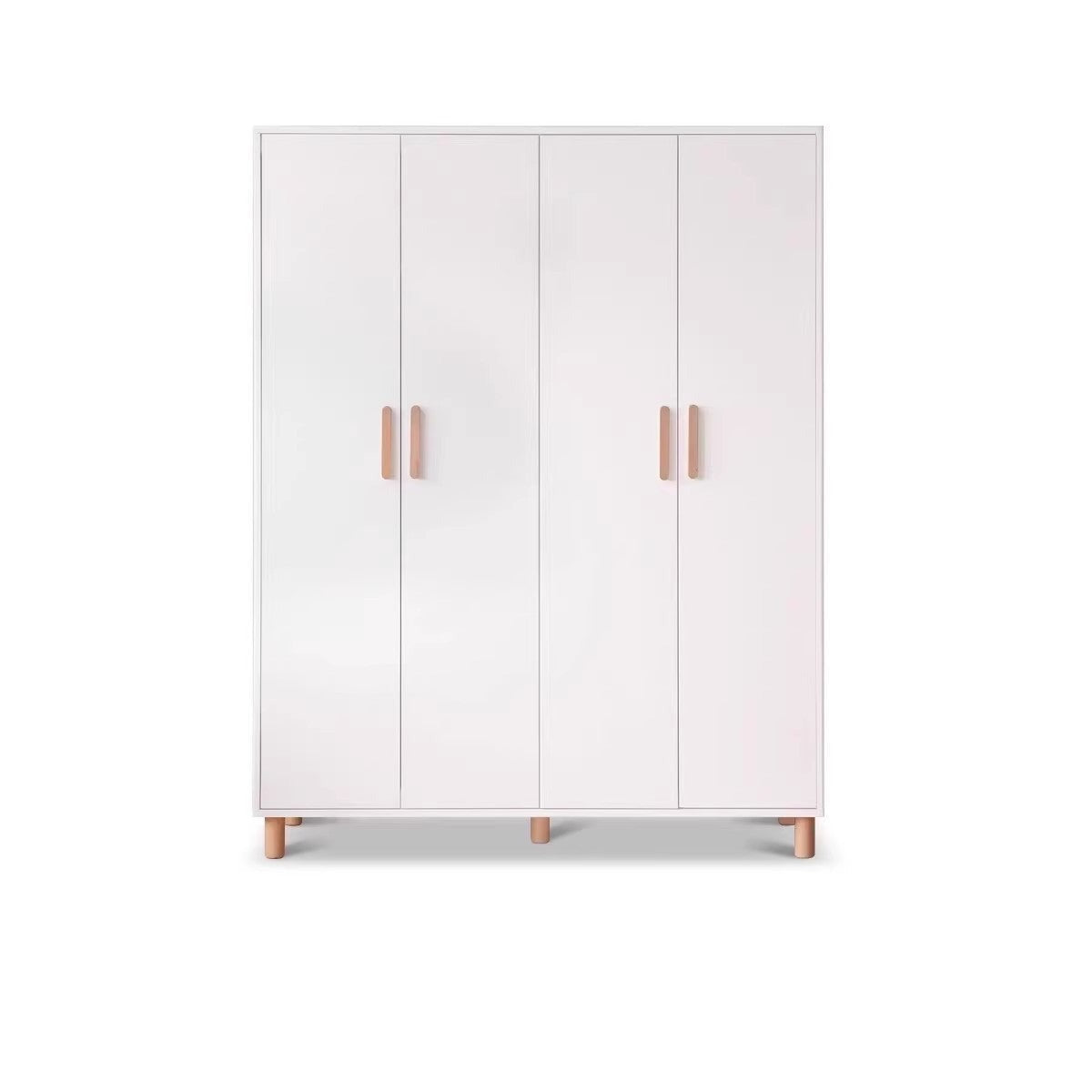 Pine Solid Wood Wardrobe Cream Style.