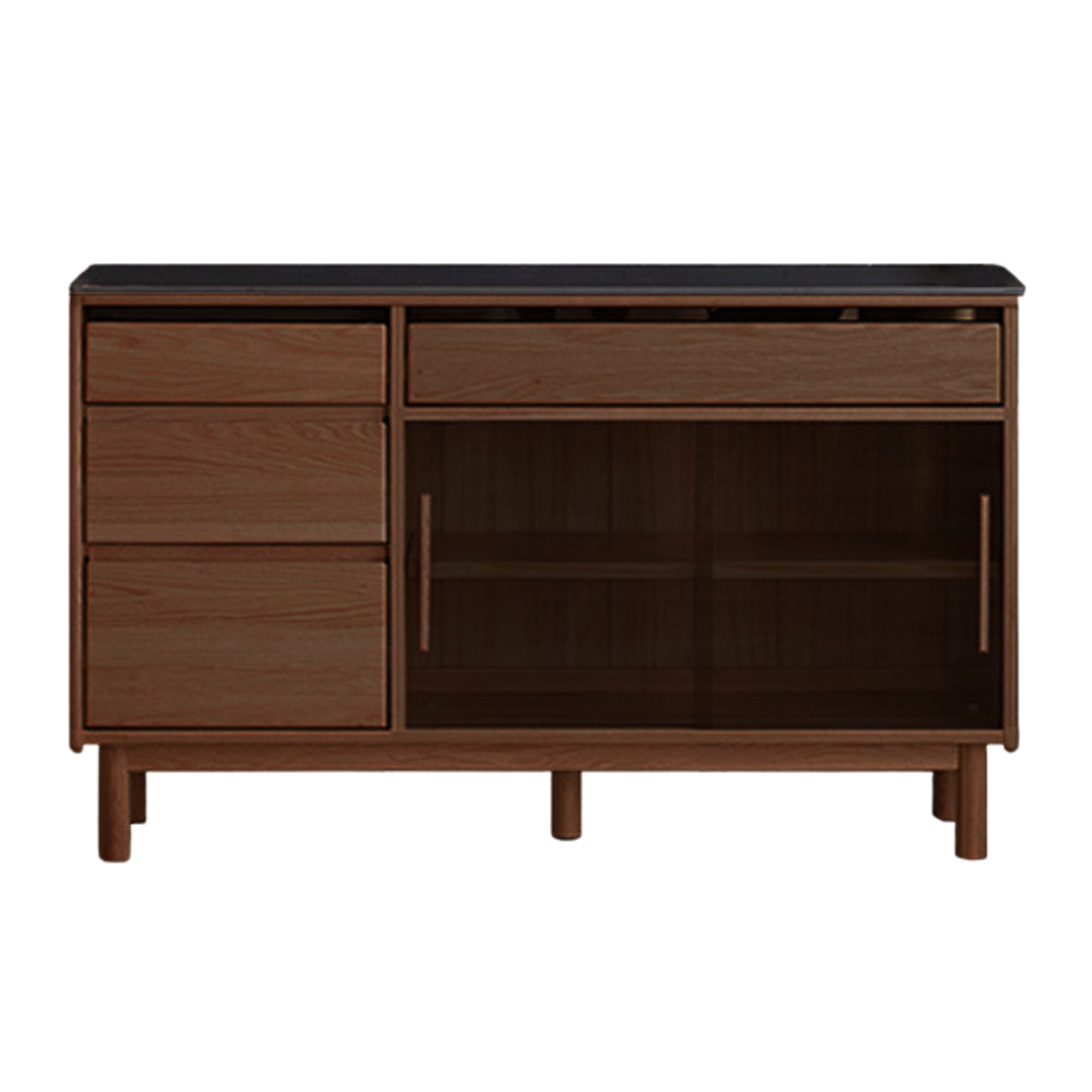 Oak, Ash Solid Wood Modern Rock Board Sideboard