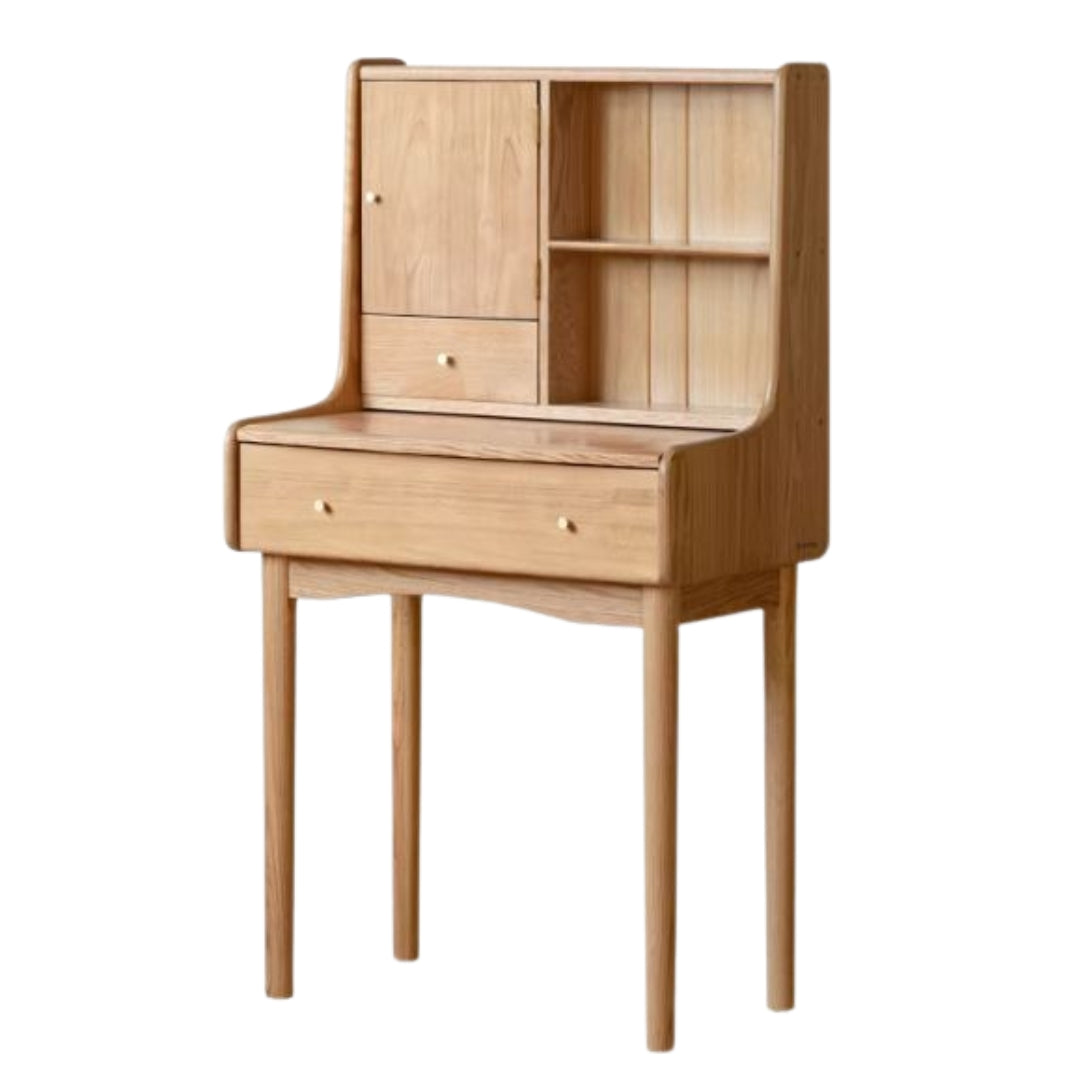 Oak Solid Wood, Solid Rubberwood Vanity Table, Makeup Table.