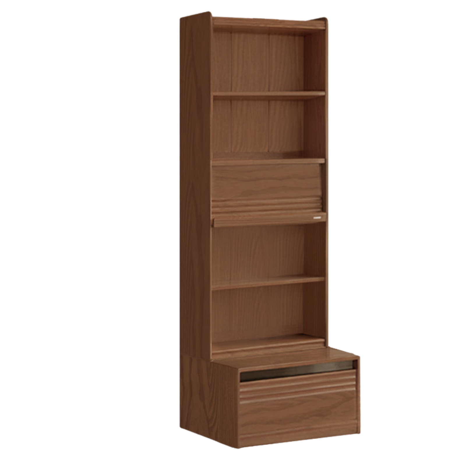 Black Walnut, Sandalwood, Oak, Ash Solid Wood Combination Bookcase with Floor Display and Luxury Storage