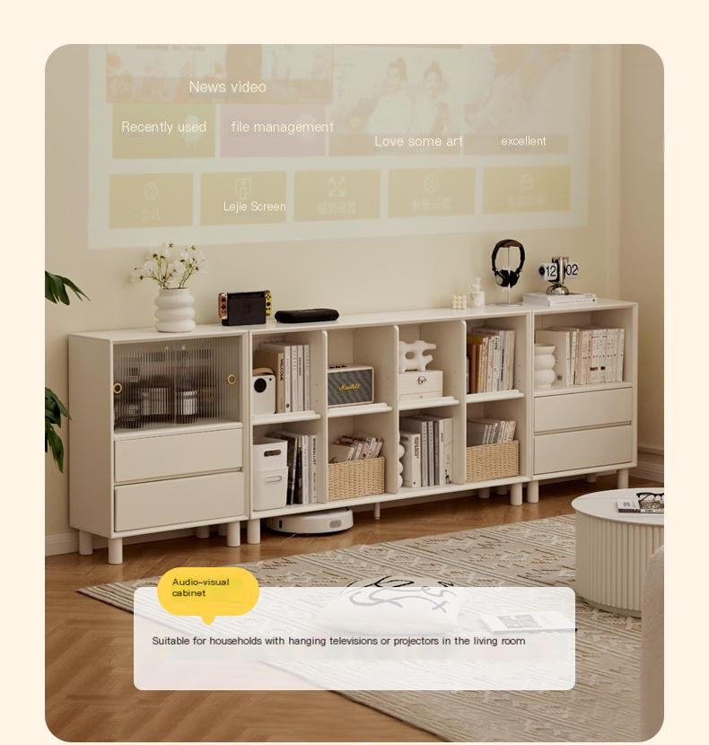 Rubber Solid Wood Modern Bookcase.