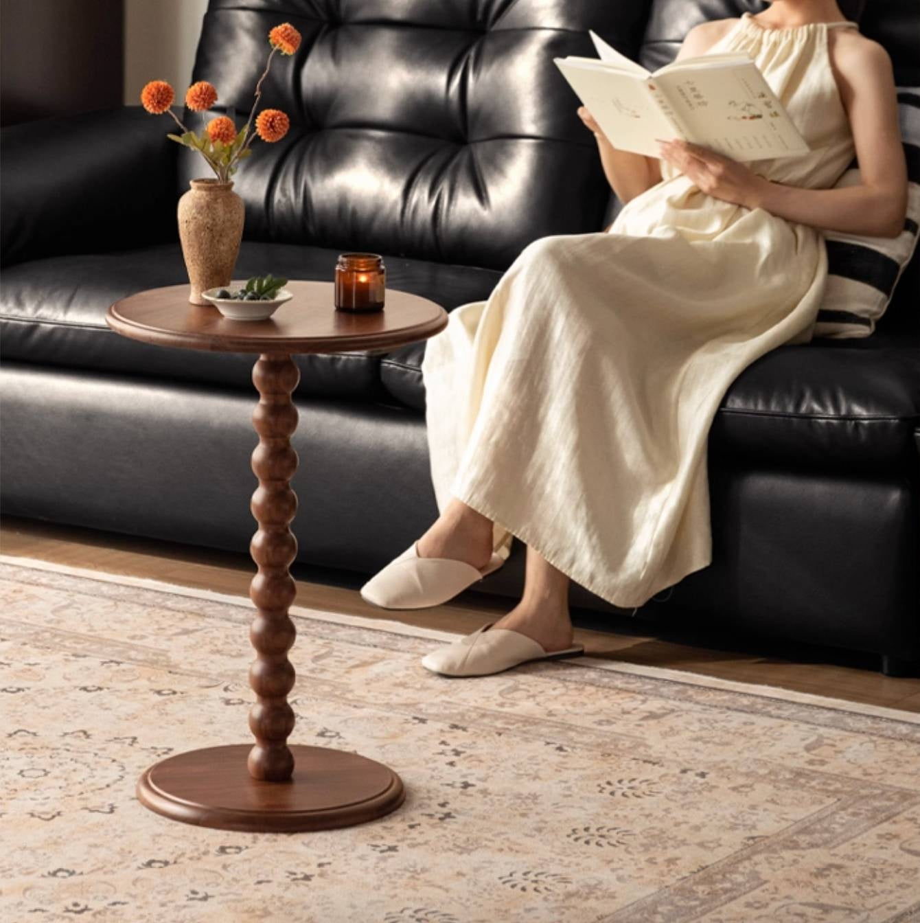 Black Walnut Solid Wood American Retro Style Side Table