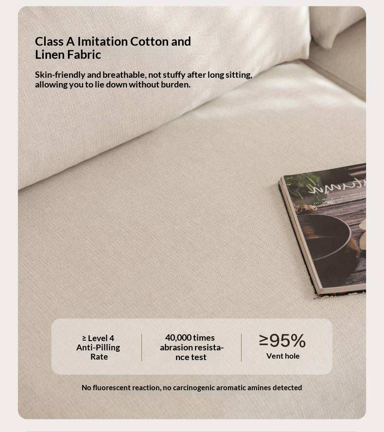 Black Walnut, Oak Solid Wood Sofa Genuine Leather, fabrics