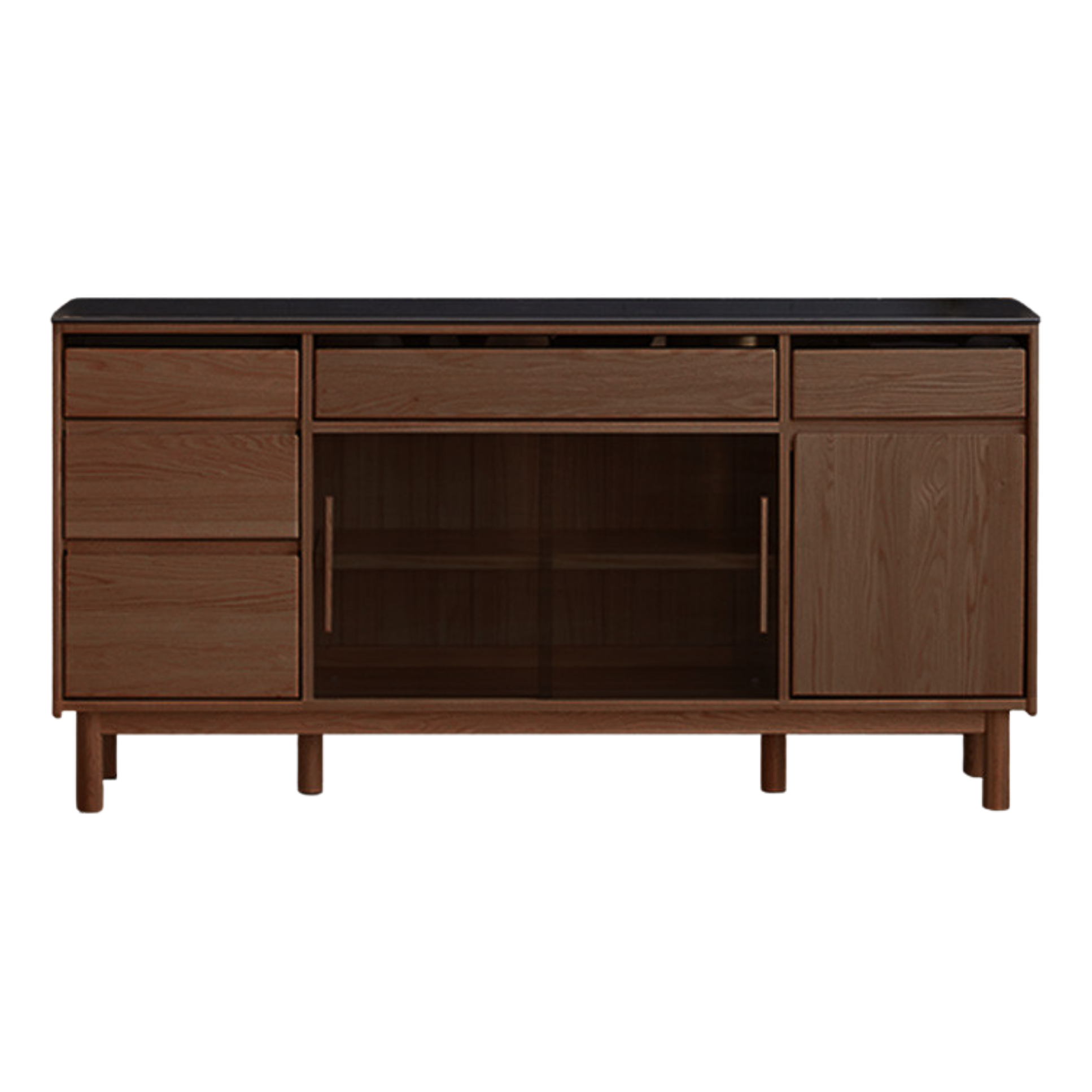 Oak, Ash Solid Wood Modern Rock Board Sideboard