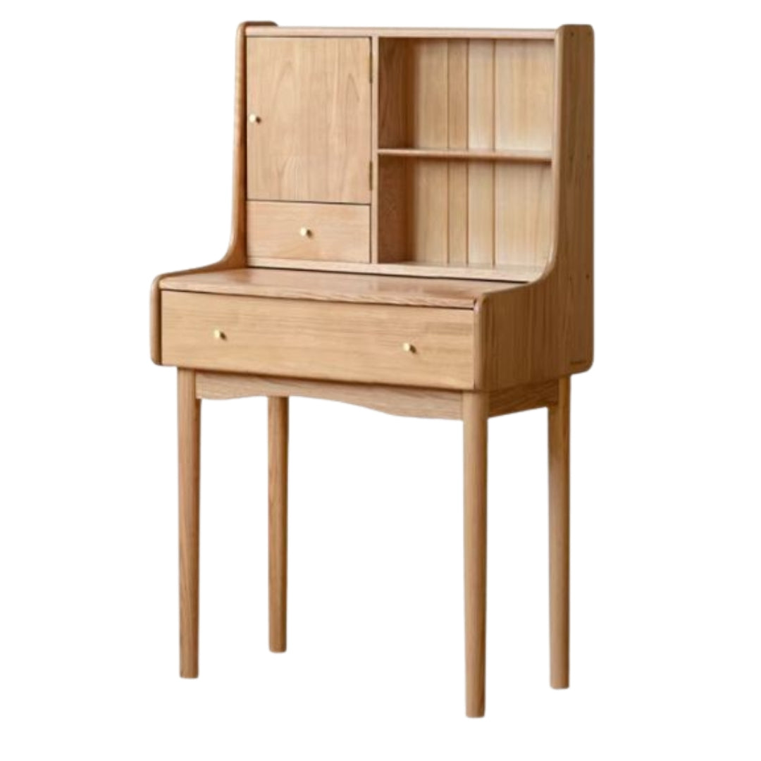 Oak Solid Wood, Solid Rubberwood Dressing Table, Makeup Table