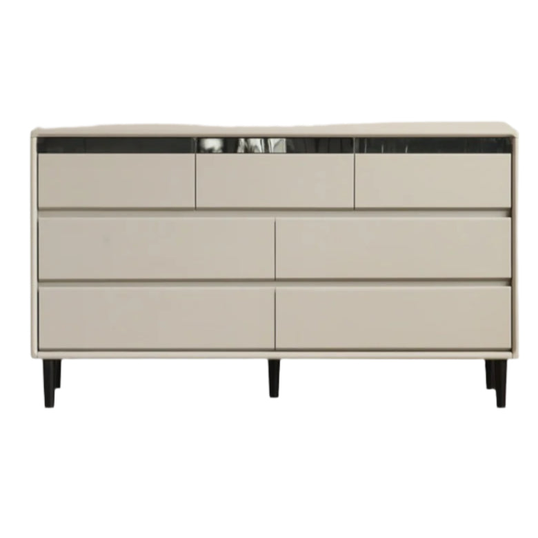 Tulipwood , Solid Rubberwood Light Luxury Gray Chest of Drawers.