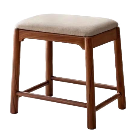 Black Walnut, Oak Solid Wood Retro Soft Makeup Stool