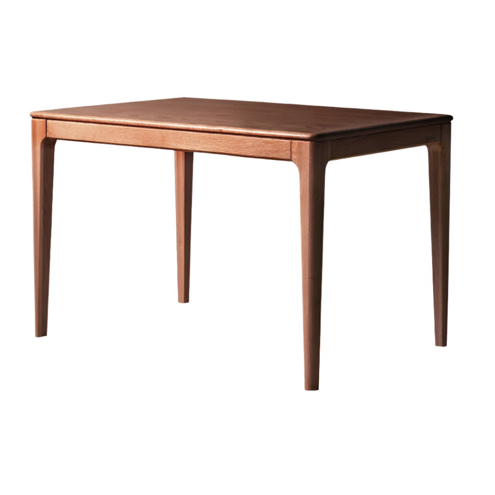 Oak, Ash Solid Wood Log Style Rectangular Dining Table