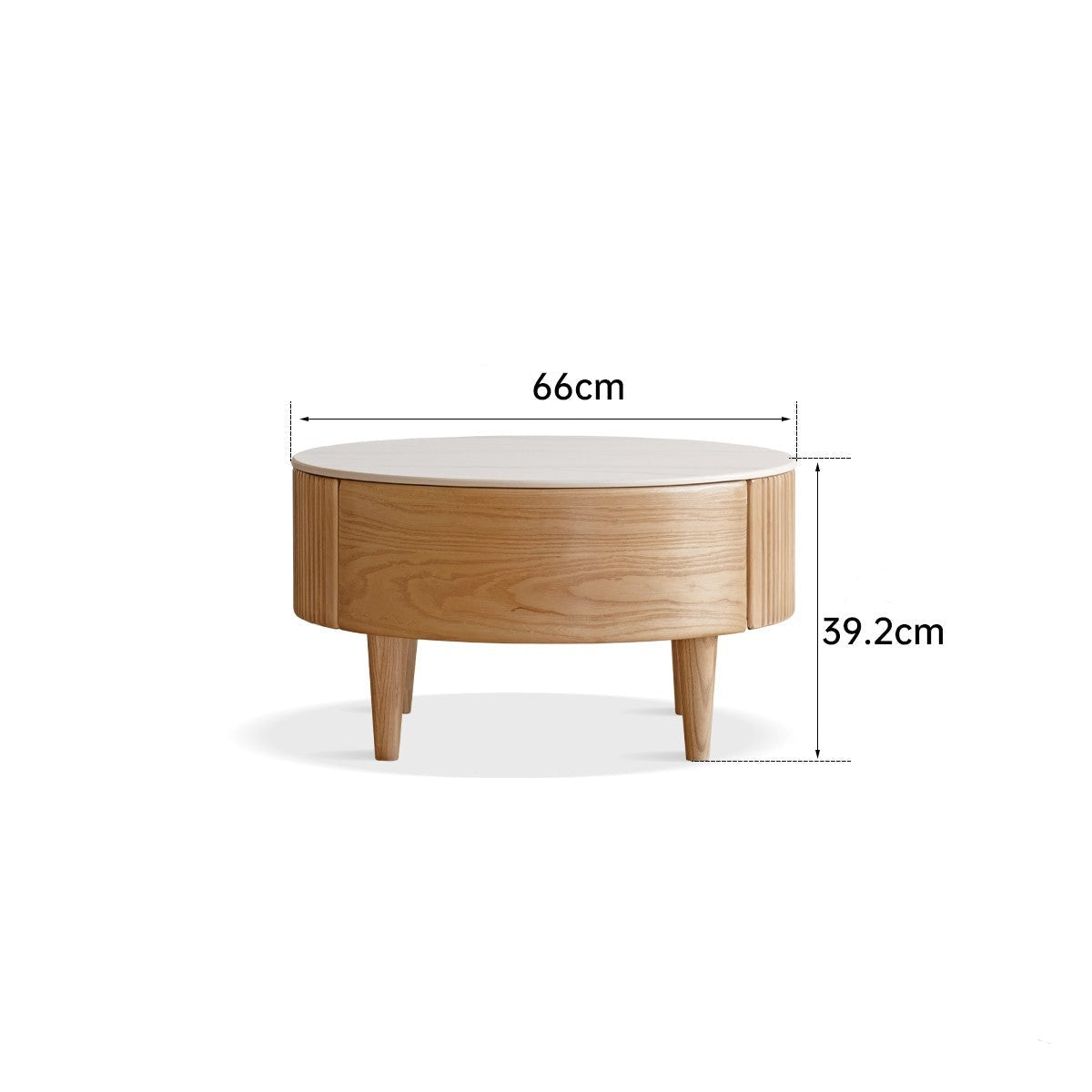 Ash Solid Wood Rock Plate coffee table"