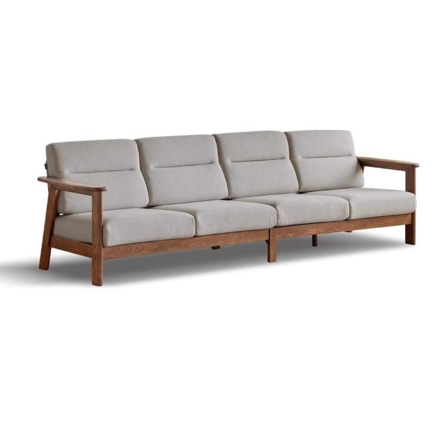 Ash Solid Wood Straight Sofa Modern.