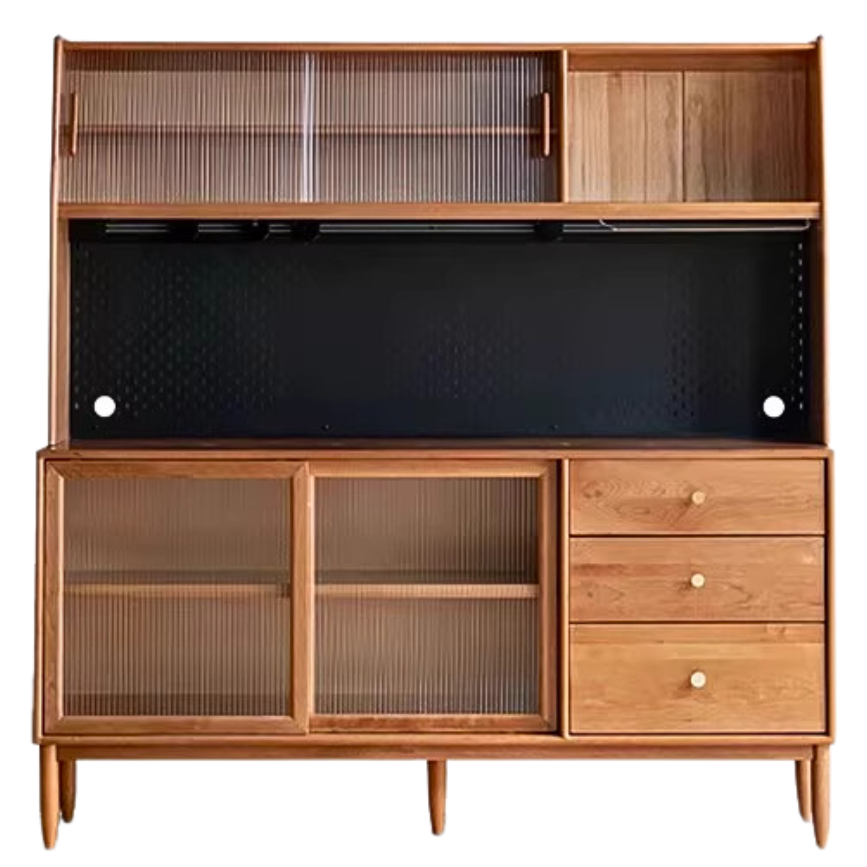 Cherry Solid Wood Sideboard High Cabinet Multi-Functional Buffet