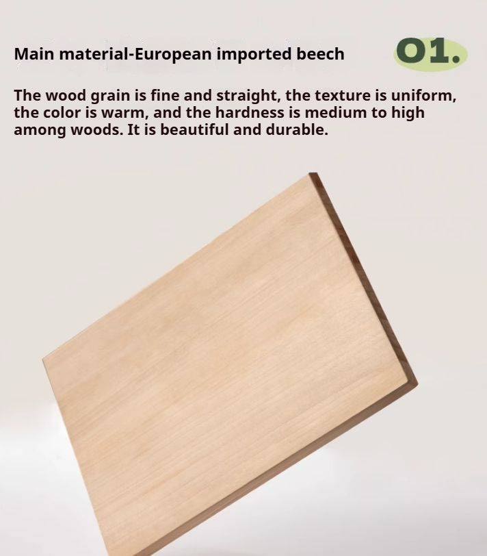 Beech Solid Wood Modern Simple with Light Storage Cabinet.