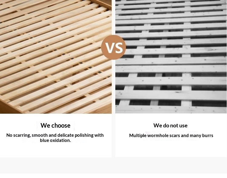 Oak Solid Wood High Box Bed in Modern Minimalist Design