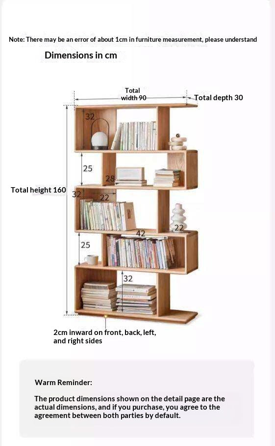 Oak Solid Wood Japanese Style Bookcase