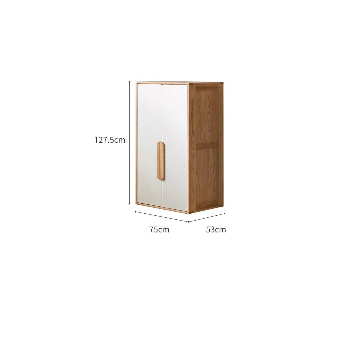 Oak Solid Wood Children's Wardrobe Combination Storage Cabinet
