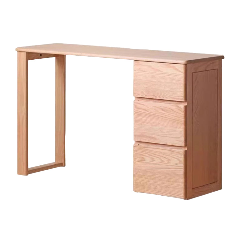Oak Solid Wood Ultra-narrow Long Table With Cabinet
