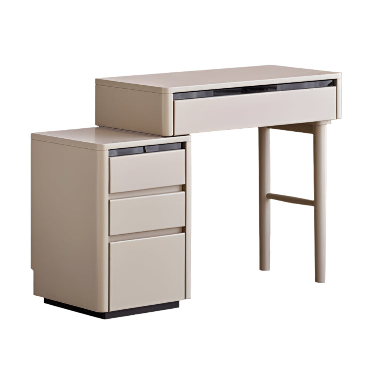 Poplar Solid Wood Light Luxury Retractable Dressing Table.