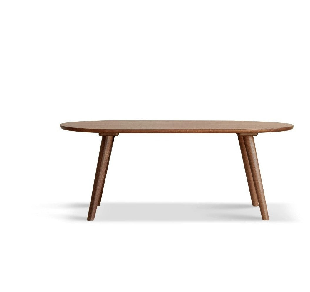 Black walnut solid wood capsule coffee table"