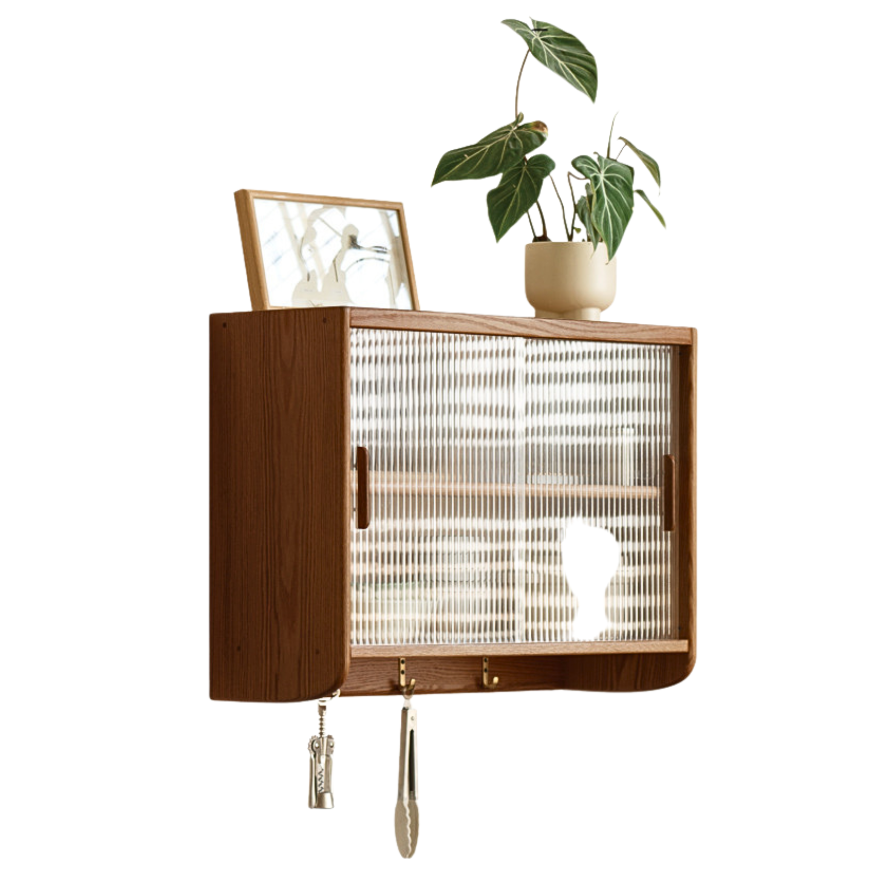 Oak Solid Wood Wall-Mounted Sideboard