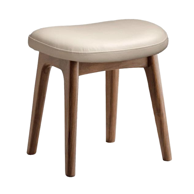 Black Walnut, Ash, Oak Solid Wood Makeup Soft Stool