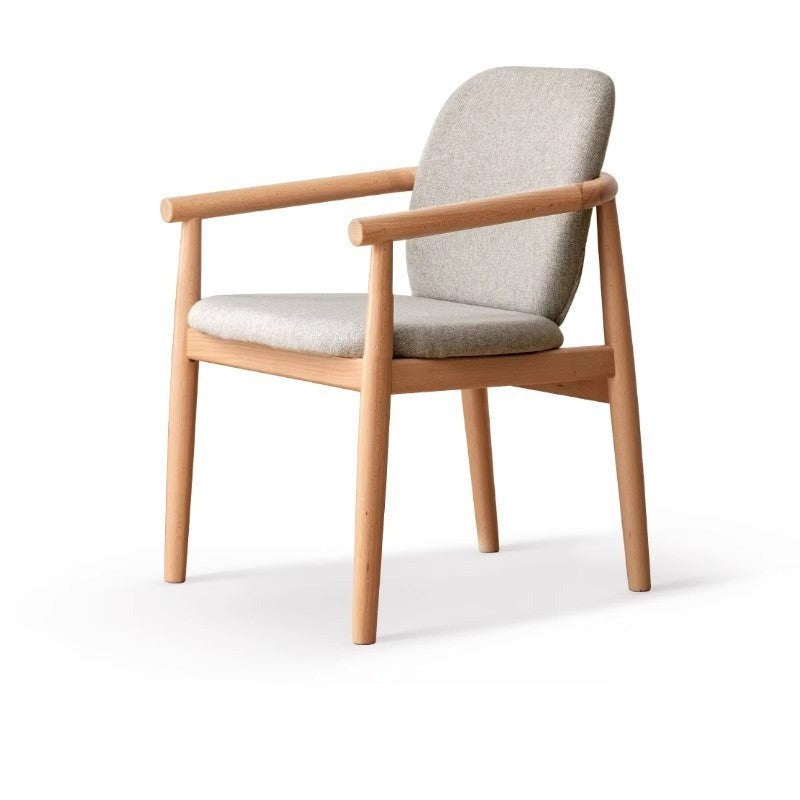Beech Solid Wood Armchair Nordic)