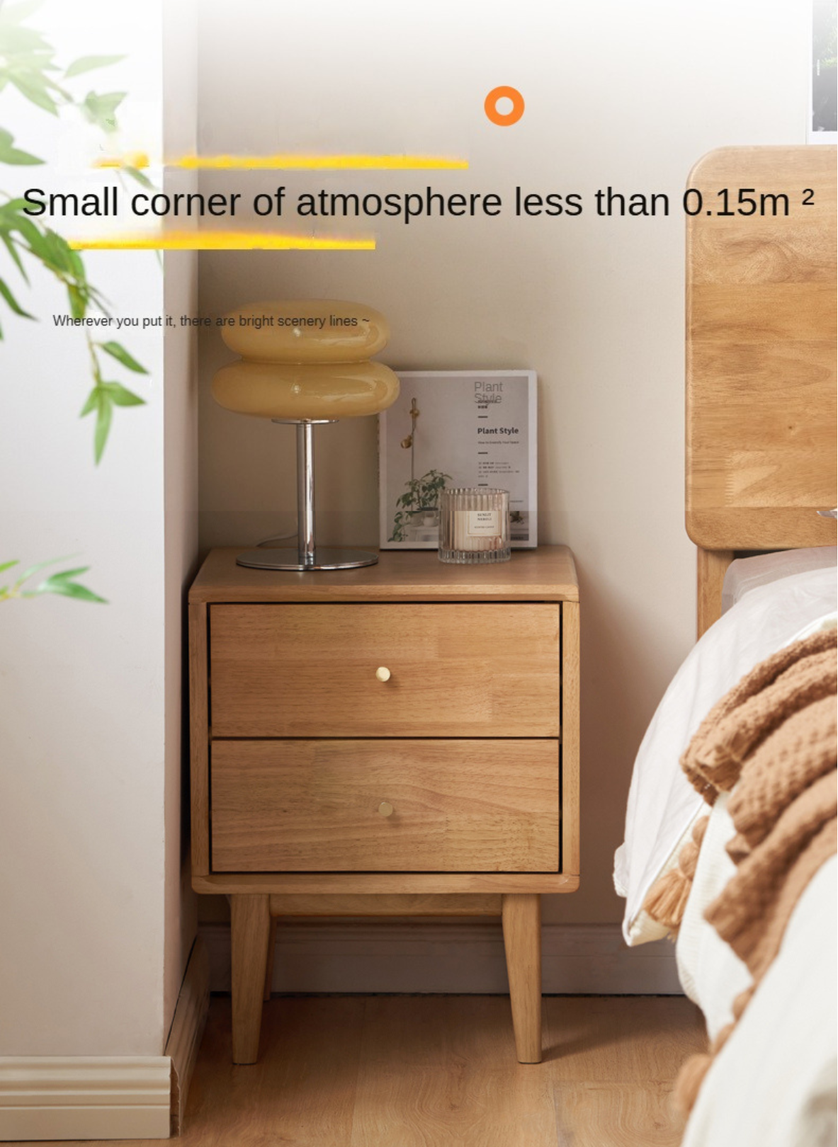 Ash, Oak Solid Wood, Solid RubberWood Nightstand)