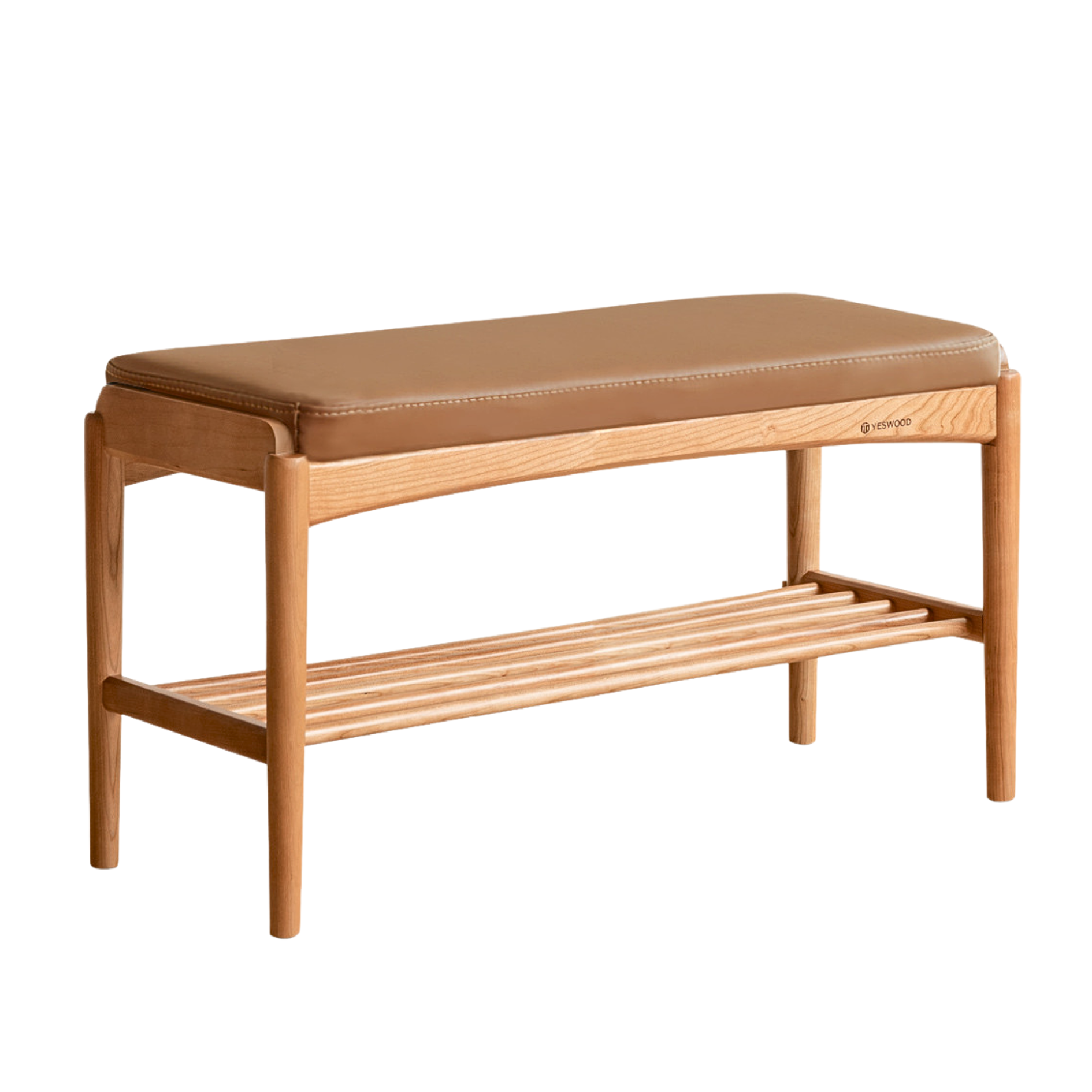 Back Walnut, Oak, Beech, Cherry Solid Wood Shoe Storage Bench