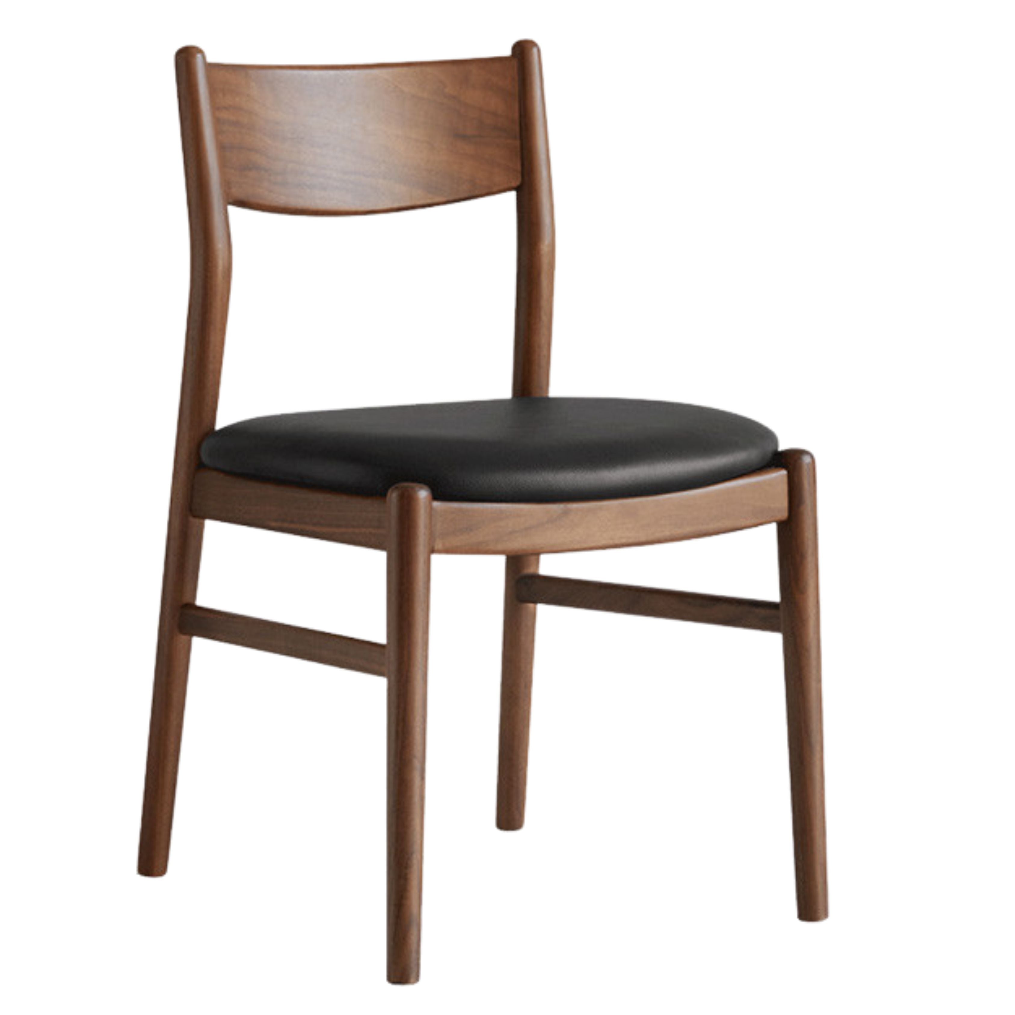 4 pcs Black Walnut, Ash, Oak, Beech, Sandalwood Solid Wood Dining Chair Retro
