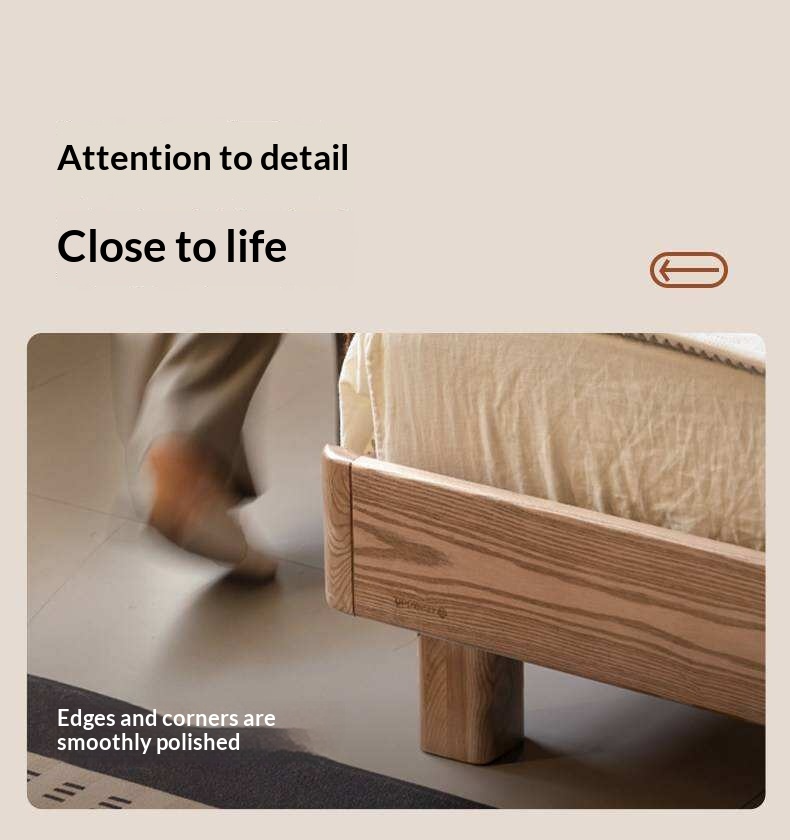 Ash Solid Wood Modern Multifunctional Night Light Bed Light Walnut Color