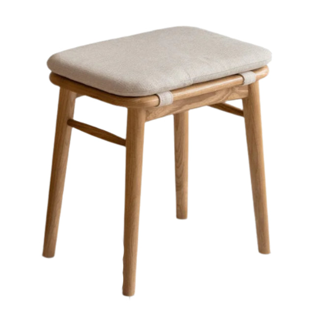 Ash Solid Wood Modern Square Dressing Stool