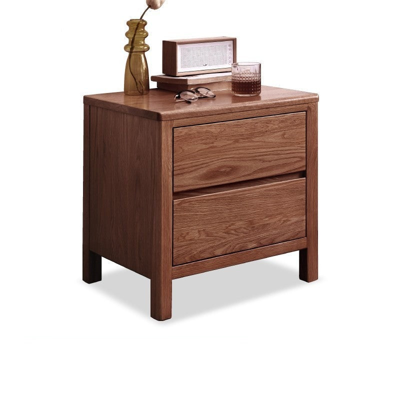 Oak solid wood nightstand"