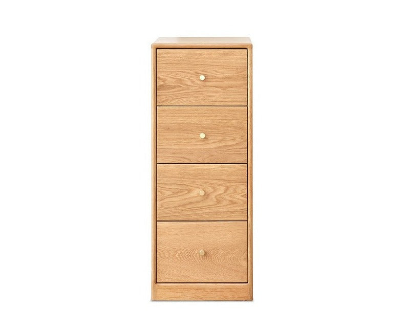 Oak Solid Wood Side Cabinet, Multi-Functional Storage.