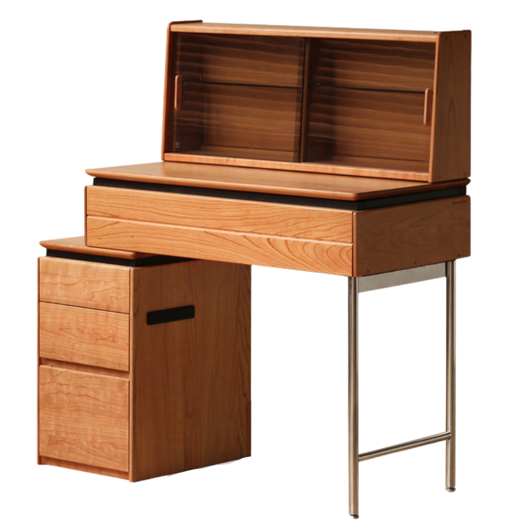 Cherry Solid Wood Retractable Dressing Table.